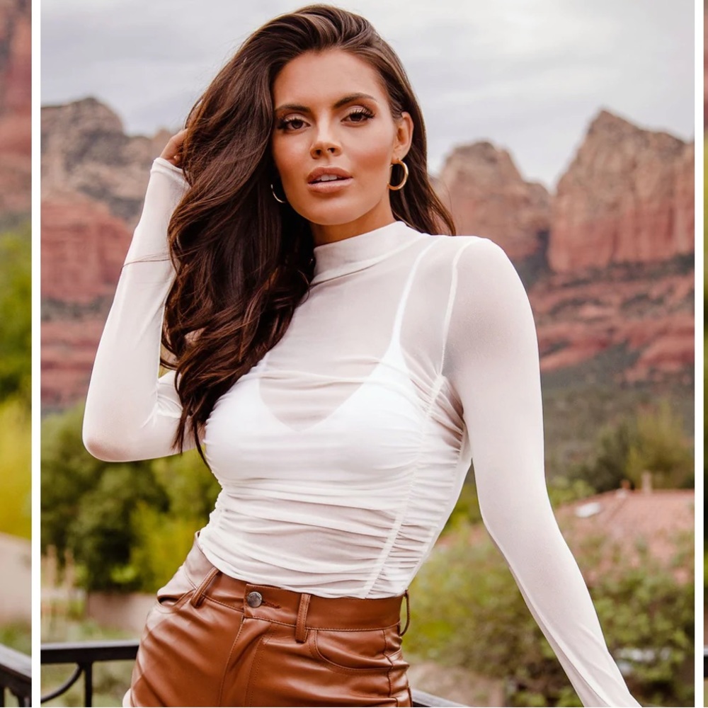 White Mesh Bodysuit